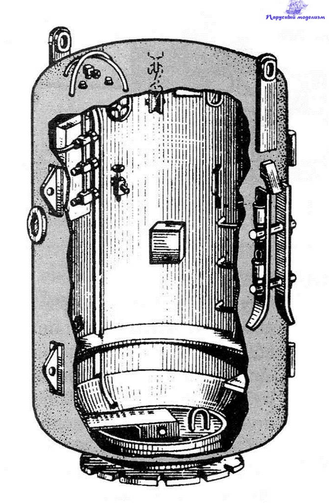 Находящийся в воде водолазный колокол. Водолазный купол. Водолазный колокол Советский. Водолазный колокол схема работы. Водолазный колокол на СС ЭПРОНЕ.