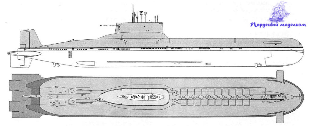 Подводная лодка акула схема