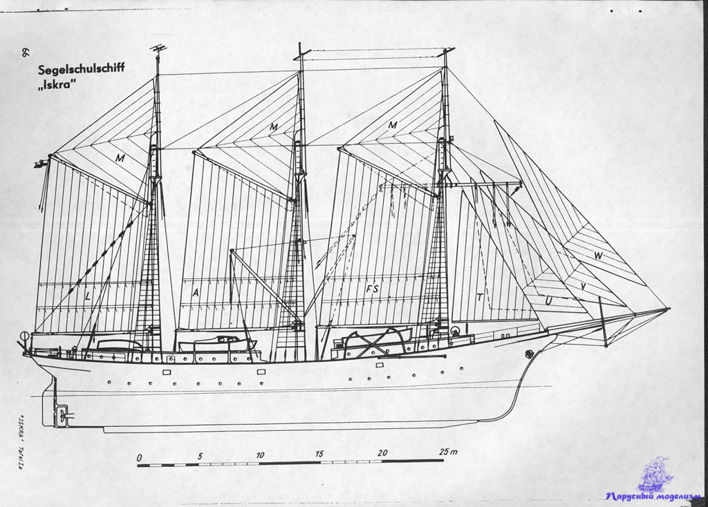 Двухмачтовая шхуна марсельная чертежи